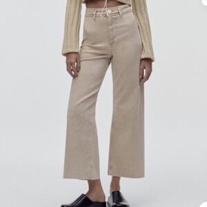 Zara Women's Beige Marine Jeans
